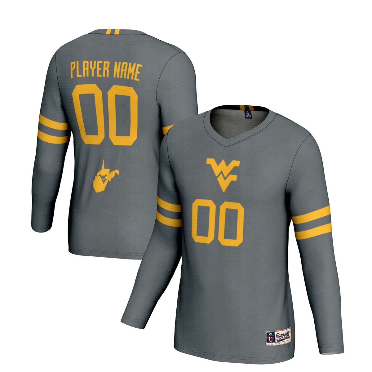 West Virginia Mountaineers NIL Pick-A-Player Lightweight Volleyball Jersey - Gray