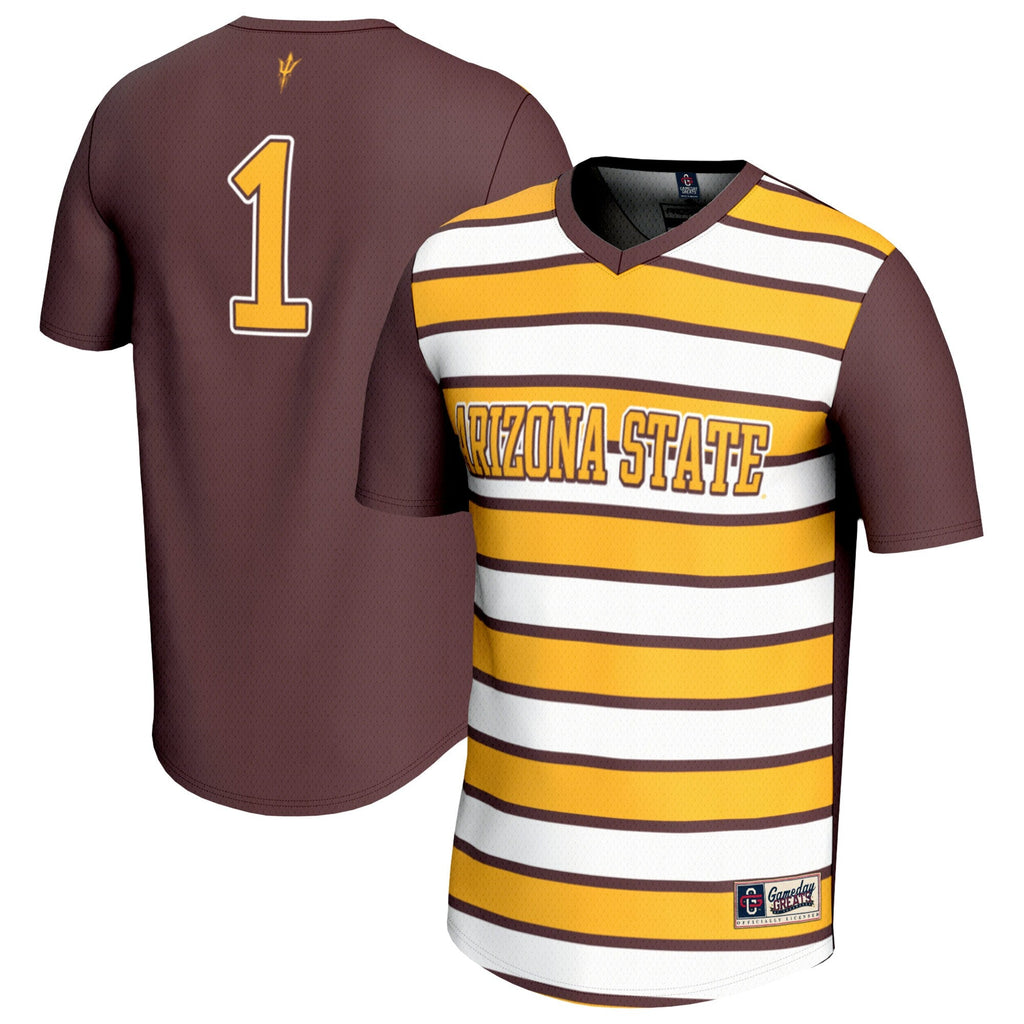 Lightweight Soccer Fashion Jersey Maroon #1 Arizona State Sun Devils
