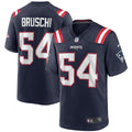 New England Patriots Tedy Bruschi Navy Game Retired Player Football Jersey