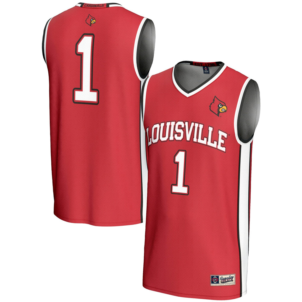 #1 Louisville Cardinals Lightweight Basketball Jersey - Red