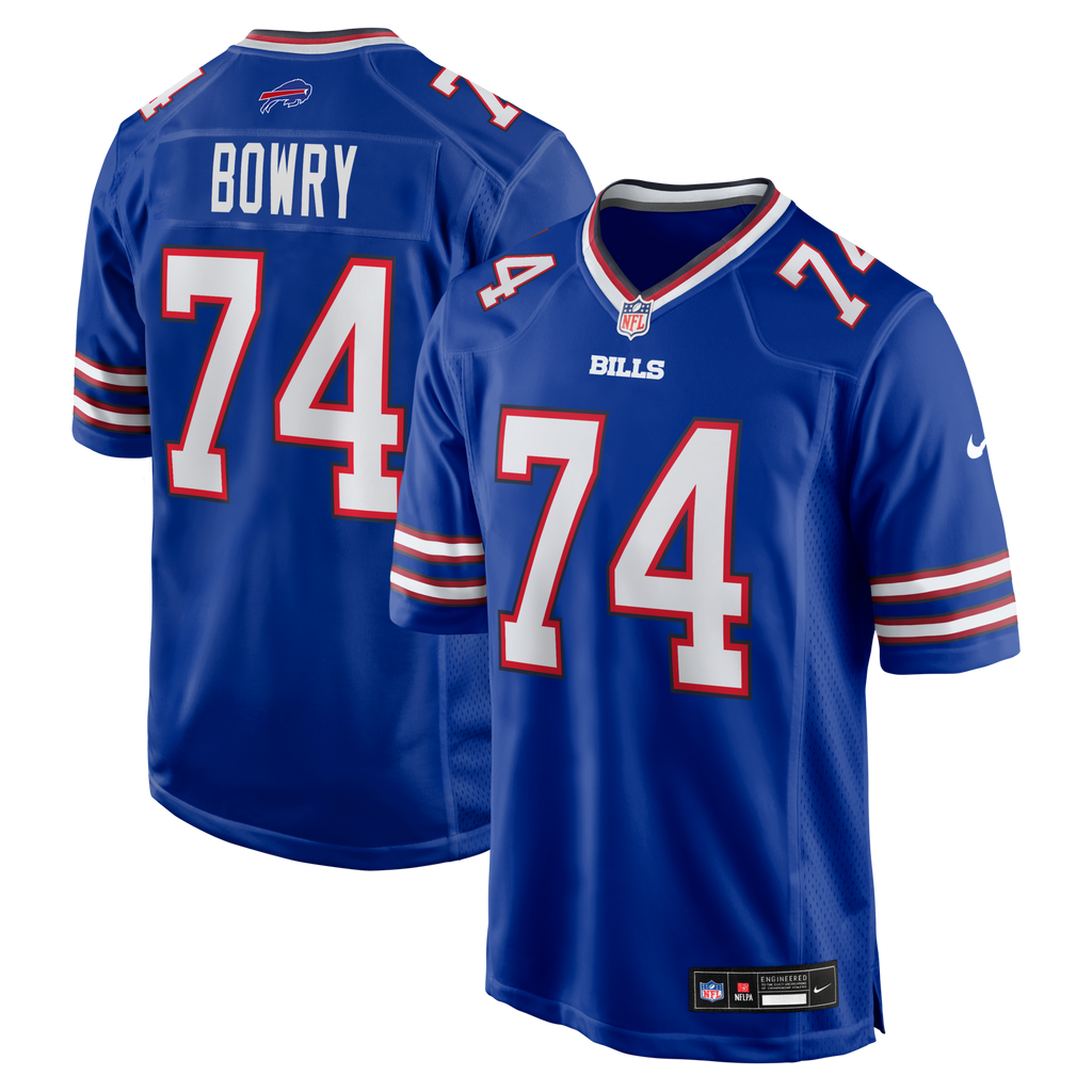 Buffalo Bills Jude Bowry Royal Team Game Football Jersey