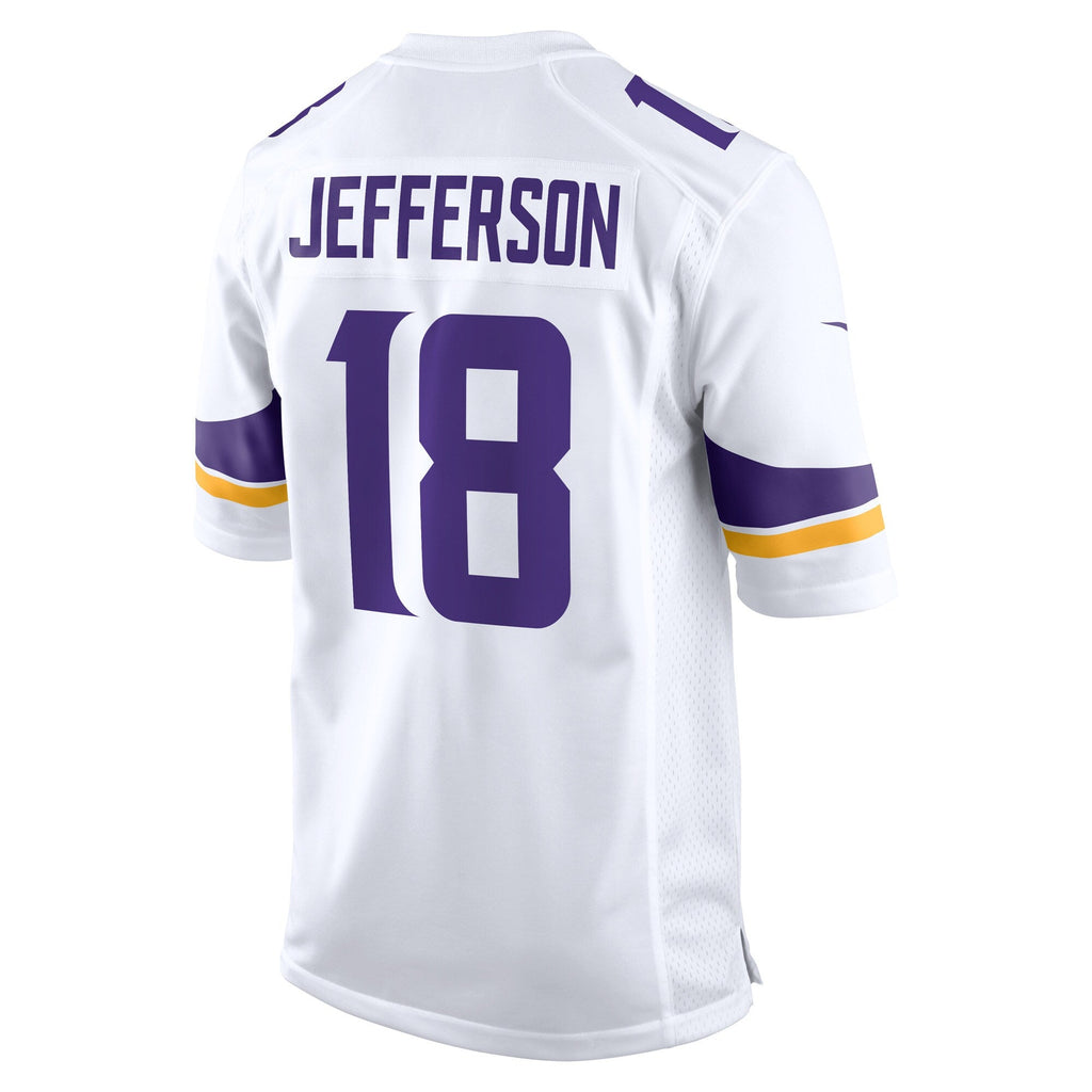 Minnesota Vikings Justin Jefferson White Game Player Football Jersey