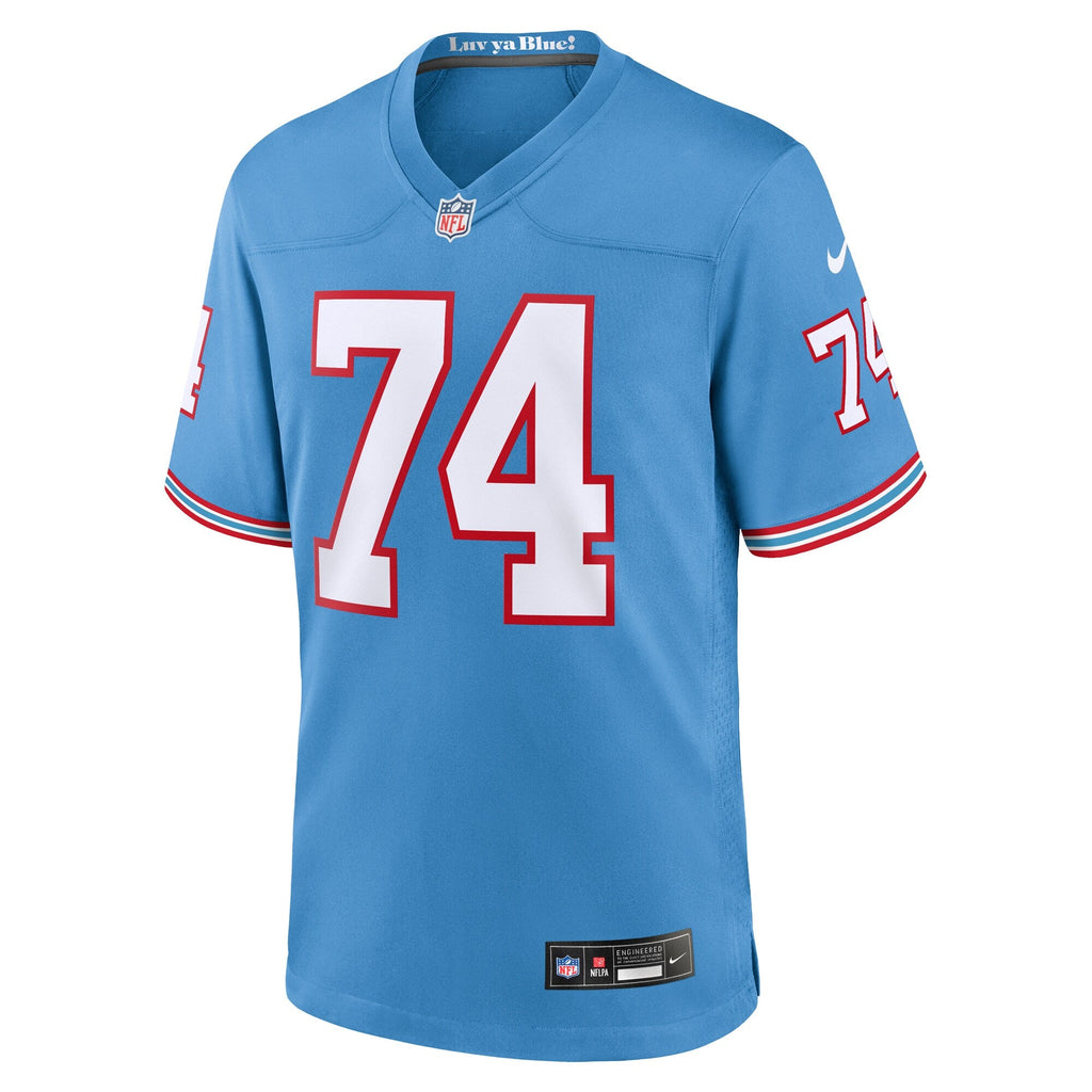 Tennessee Titans Bruce Matthews Light Blue Retired Player Alternate Game Football Jersey