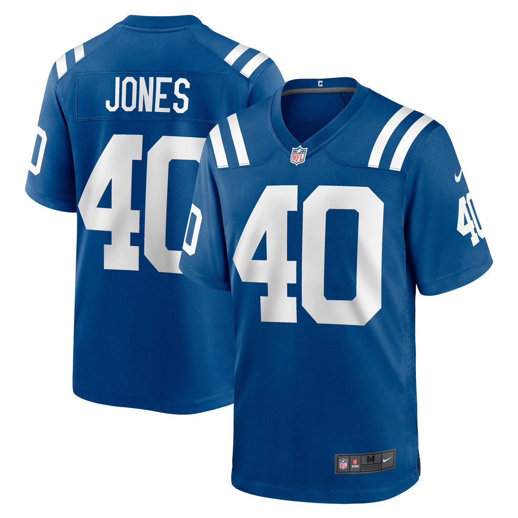 Indianapolis Colts Jaylon Jones Royal Team Game Football Jersey