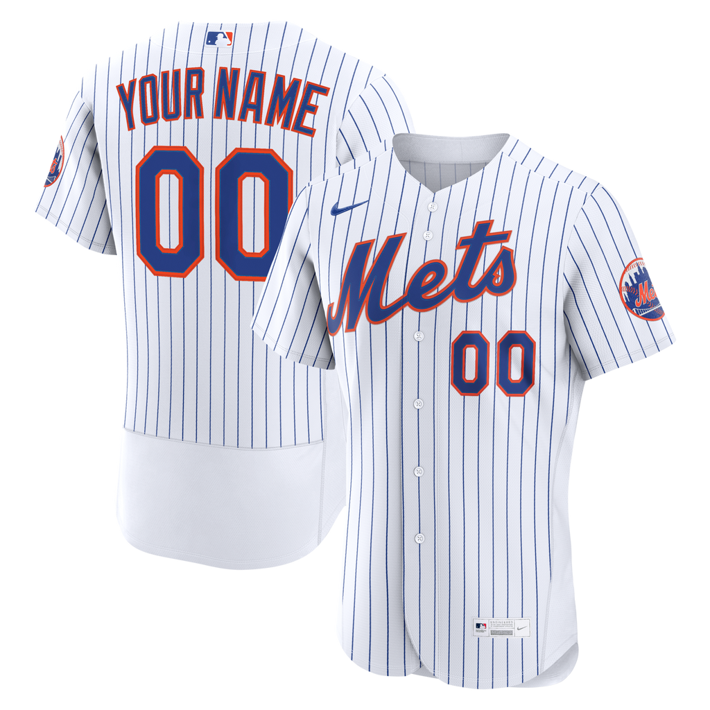 New York Mets White Home Custom Baseball Jersey