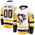 Pittsburgh Penguins White Away Breakaway Custom Hockey Jersey