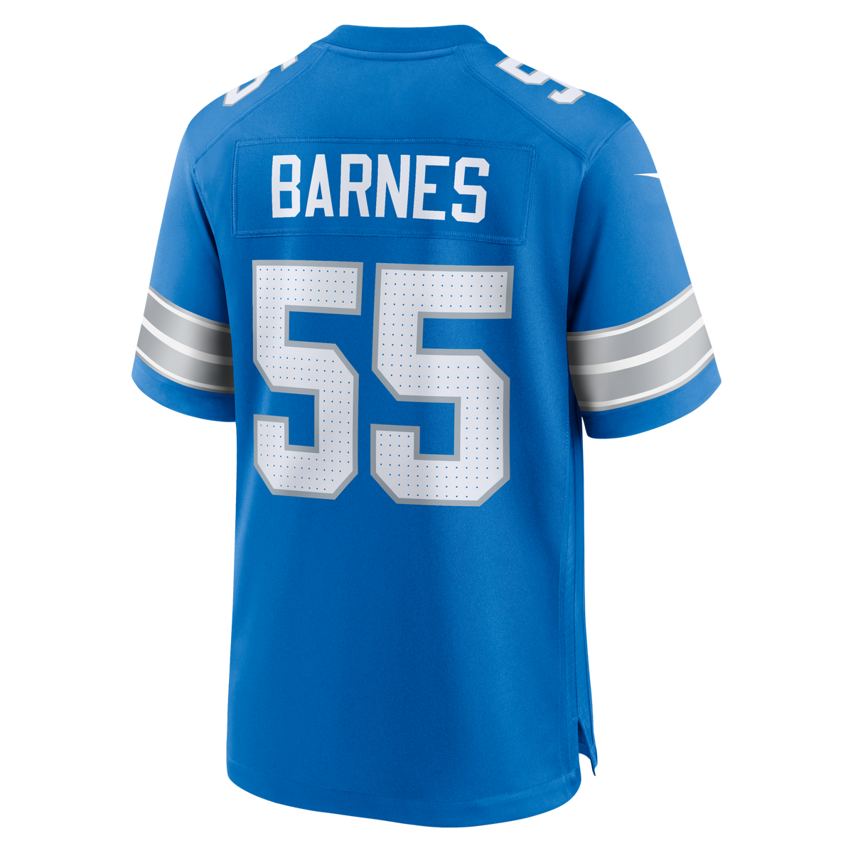 Detroit Lions Derrick Barnes Blue Team Game Football Jersey