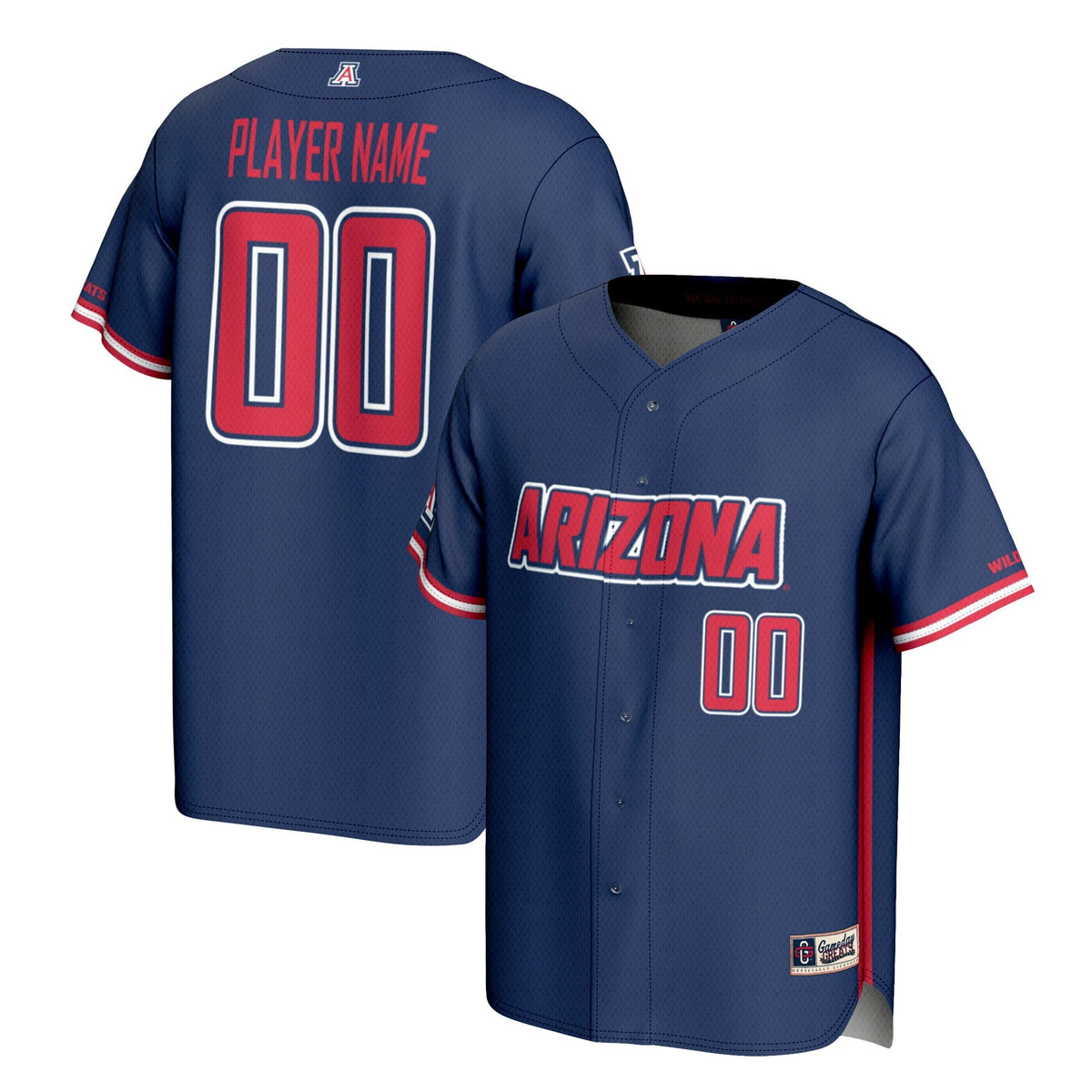 Arizona Wildcats NIL Pick-A-Player Lightweight Baseball Jersey - Navy