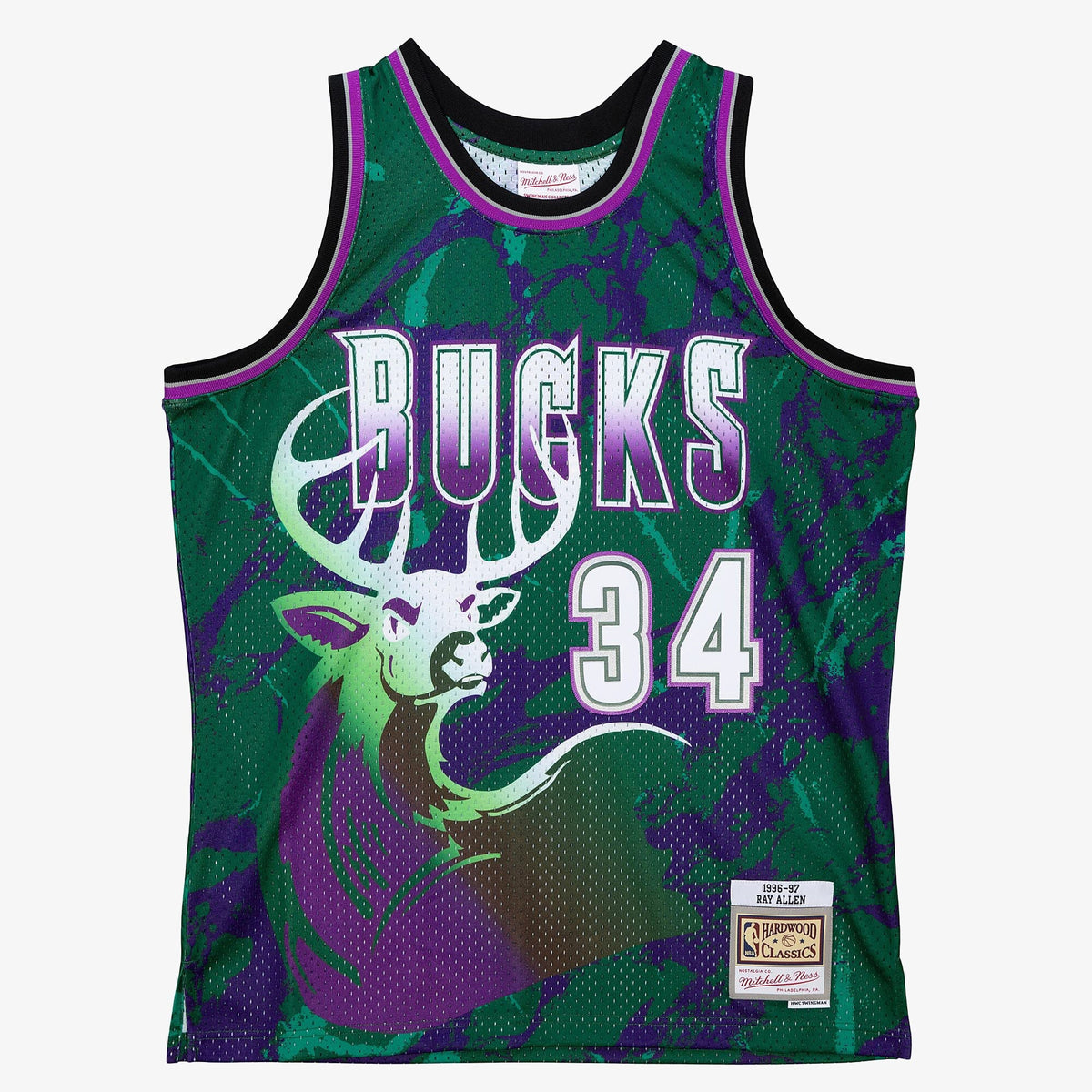 Milwaukee Bucks Ray Allen 1996 Team Marble Swingman Jersey - Green