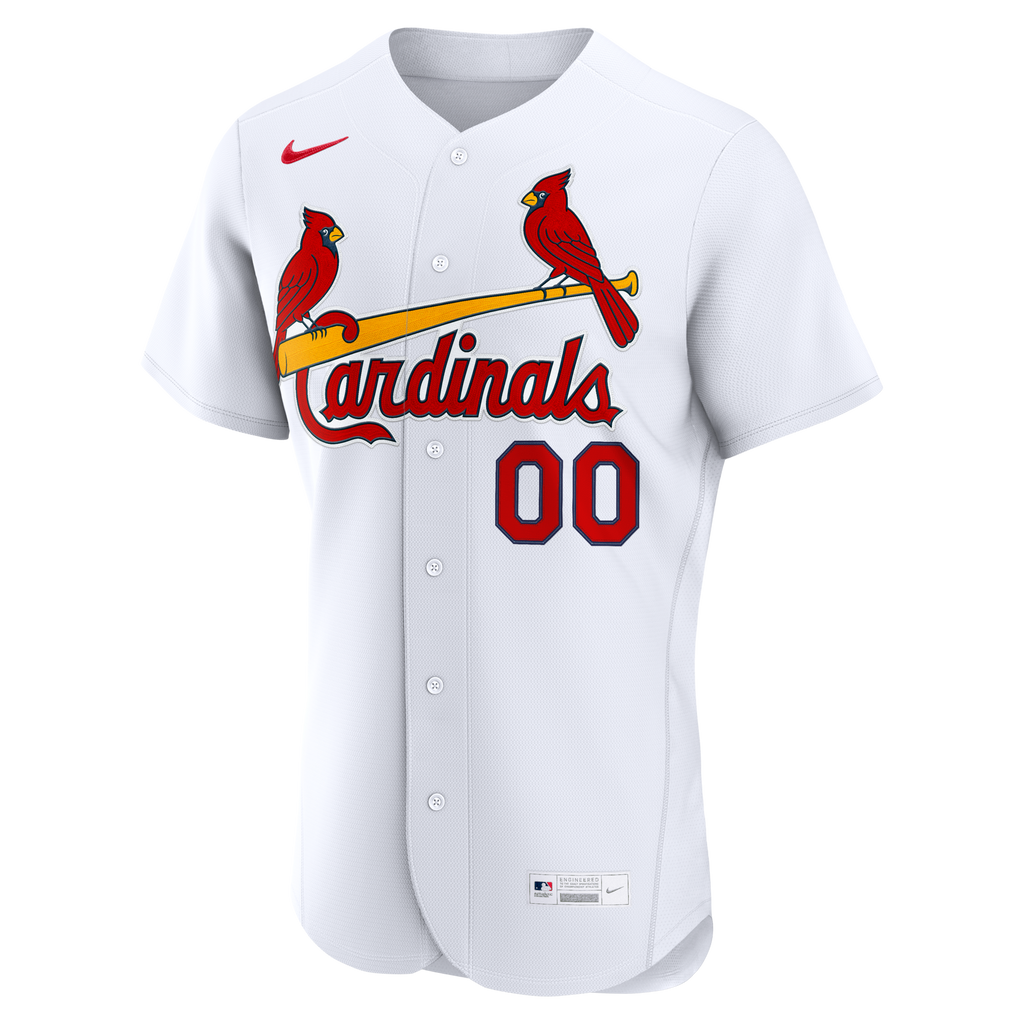 St. Louis Cardinals White Home Custom Baseball Jersey