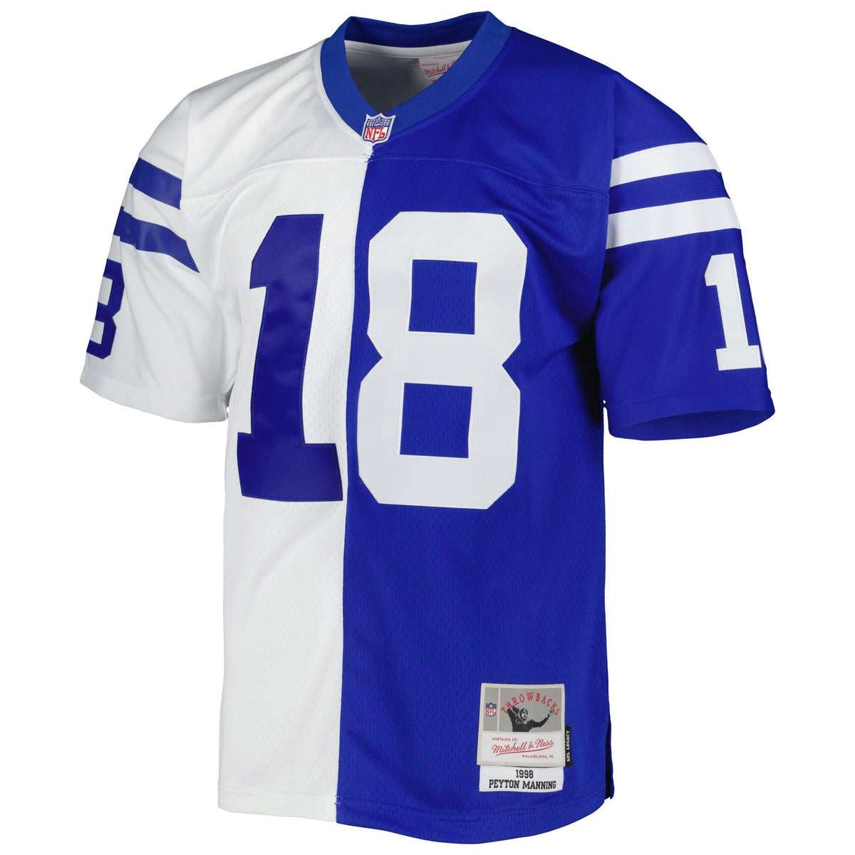 Indianapolis Colts Peyton Manning Royal/White 1998 Split Legacy Replica Football Jersey
