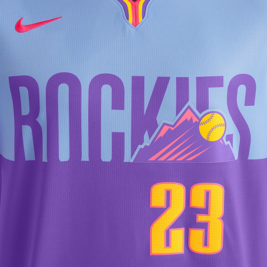 Colorado Rockies Kris Bryant Purple/Light Blue 2025 City Connect Limited Player Baseball Jersey