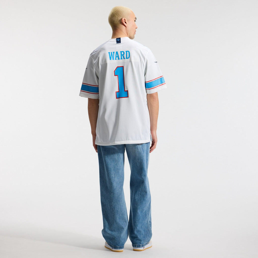 Tennessee Titans Cameron Ward White Game Football Jersey