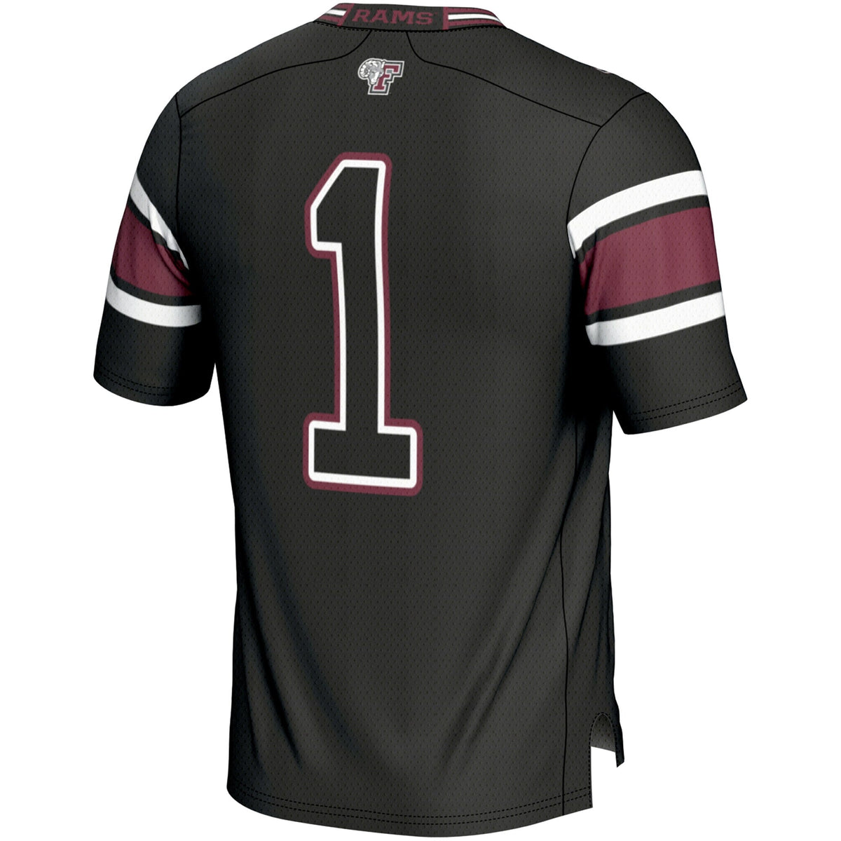 #1 Fordham Rams Endzone Football Jersey - Black