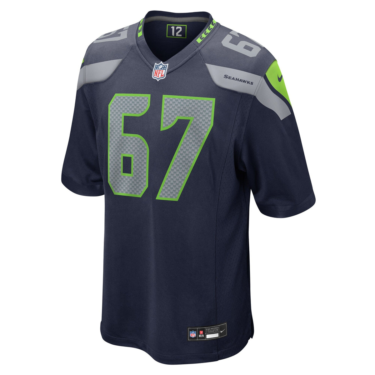 Seattle Seahawks Charles Cross College Navy Game Football Jersey