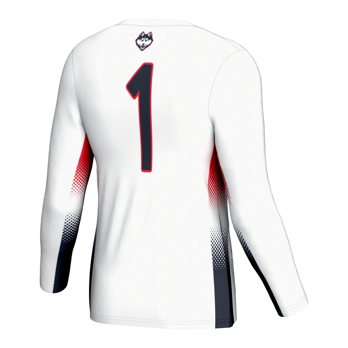 #1 UConn Huskies Lightweight Volleyball Jersey - White