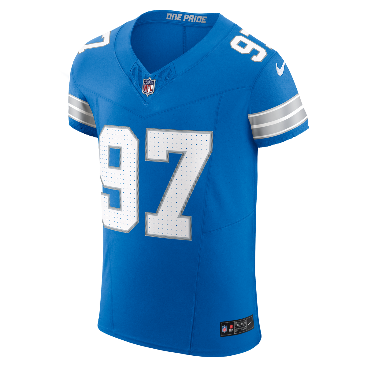 Detroit Lions Aidan Hutchinson Blue Team Vapor F.U.S.E. Elite Football Jersey