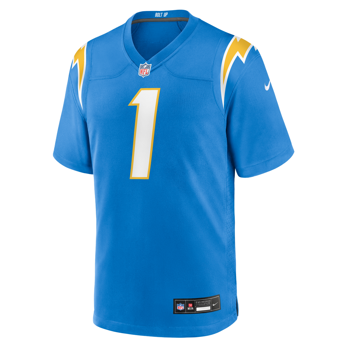 Los Angeles Chargers Akheem Mesidor Powder Blue 2026 NFL Draft First Round Pick No. 22 Team Game Football Jersey