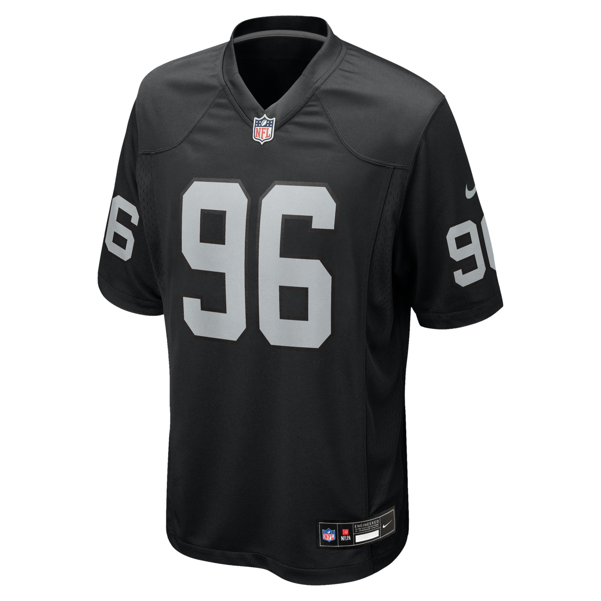 Las Vegas Raiders Jonah Laulu Black Team Game Football Jersey