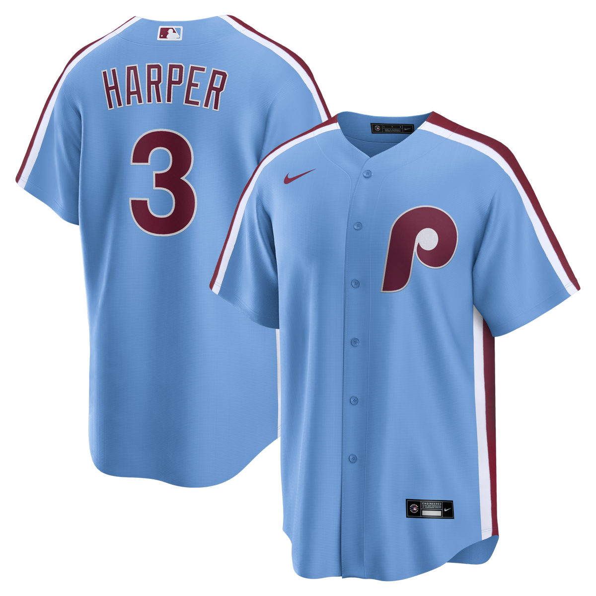 Philadelphia Phillies Bryce Harper Light Blue Alternate Replica Baseball Jersey