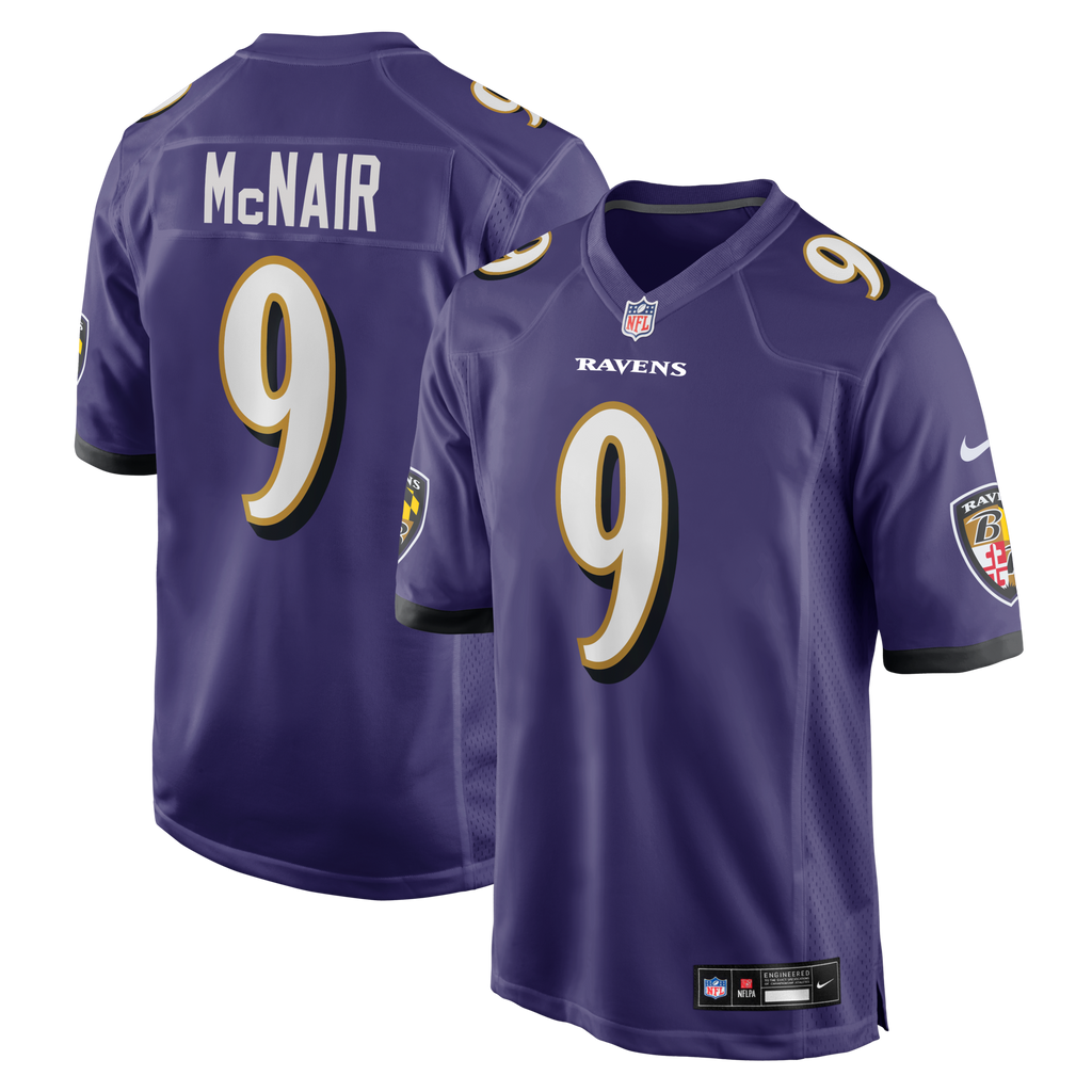 Baltimore Ravens Steve McNair Purple Game Retired Player Football Jersey