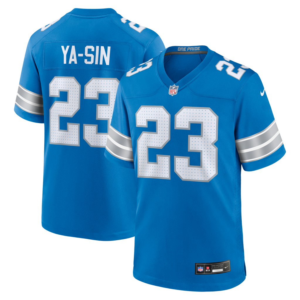 Detroit Lions Rock Ya-Sin Blue Team Game Football Jersey