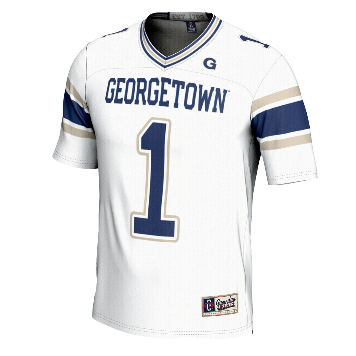 #1 Georgetown Hoyas Football Jersey - White