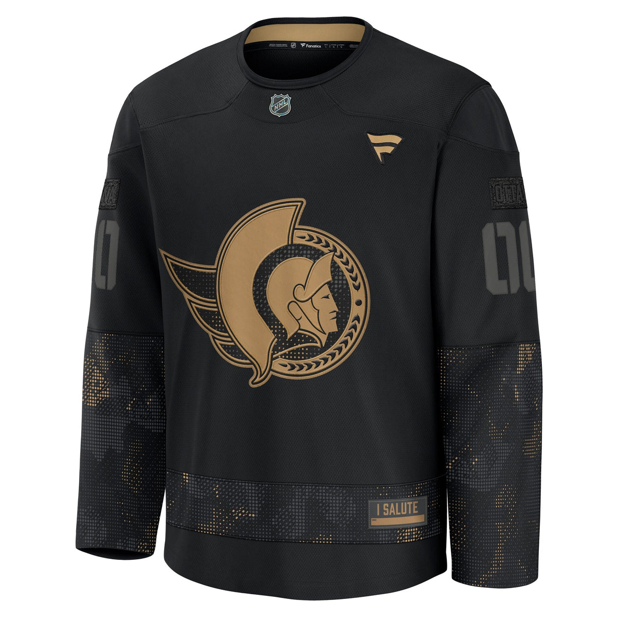 Ottawa Senators Black 2024 Military Appreciation Custom Practice Jersey