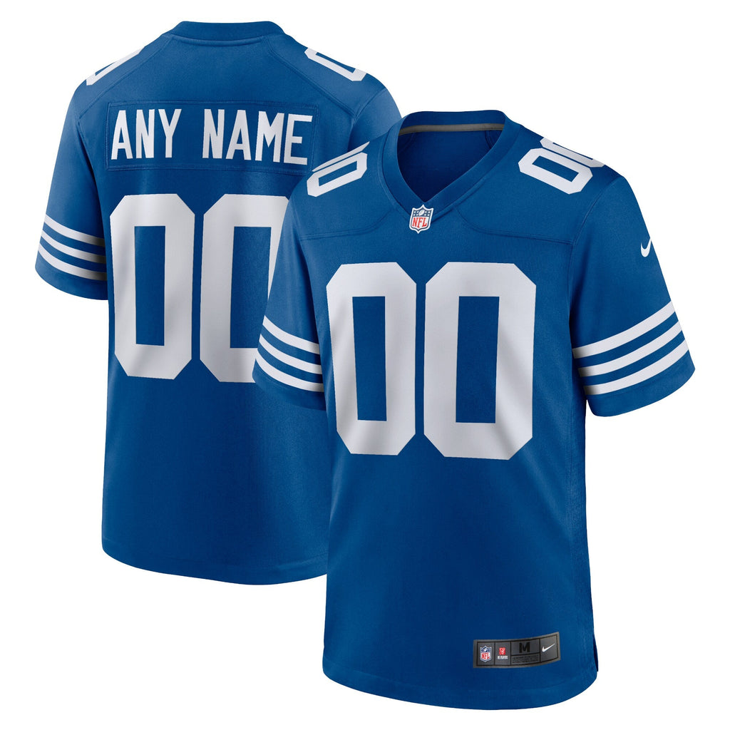 Indianapolis Colts Royal Alternate Custom Football Jersey