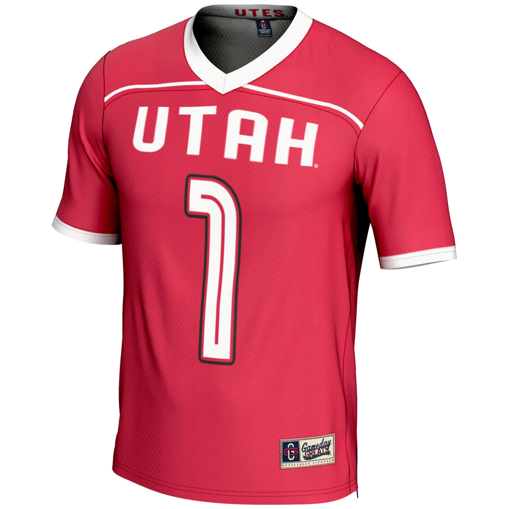 Utah Utes #1 Lightweight Lacrosse Jersey - Red