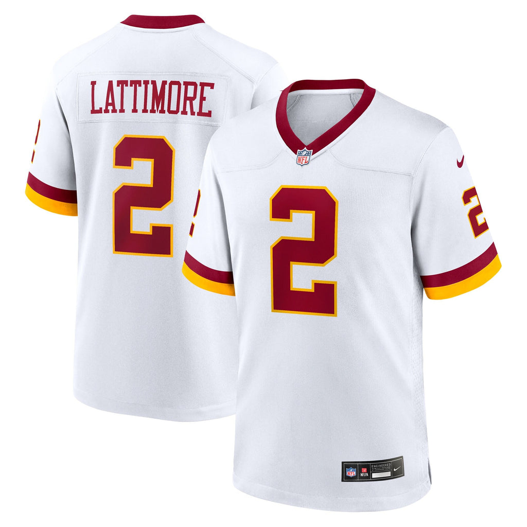 Washington Commanders Marshon Lattimore White Game Super Bowl Era Football Jersey