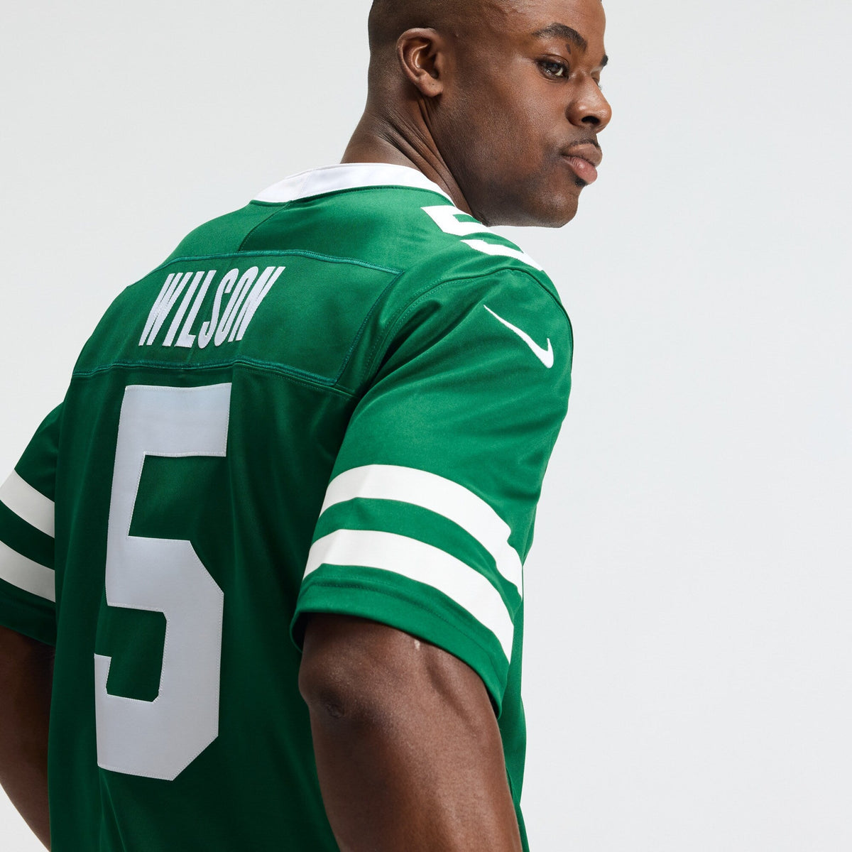 New York Jets Garrett Wilson Legacy Green Team Vapor F.U.S.E. Stitched Limited Football Jersey