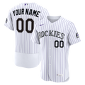 Colorado Rockies White Home Custom Baseball Jersey