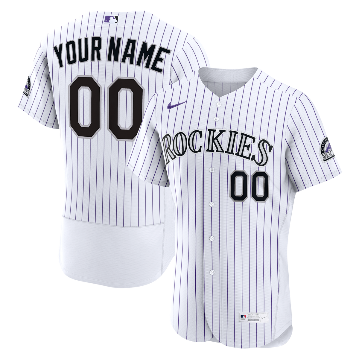 Colorado Rockies White Home Custom Baseball Jersey