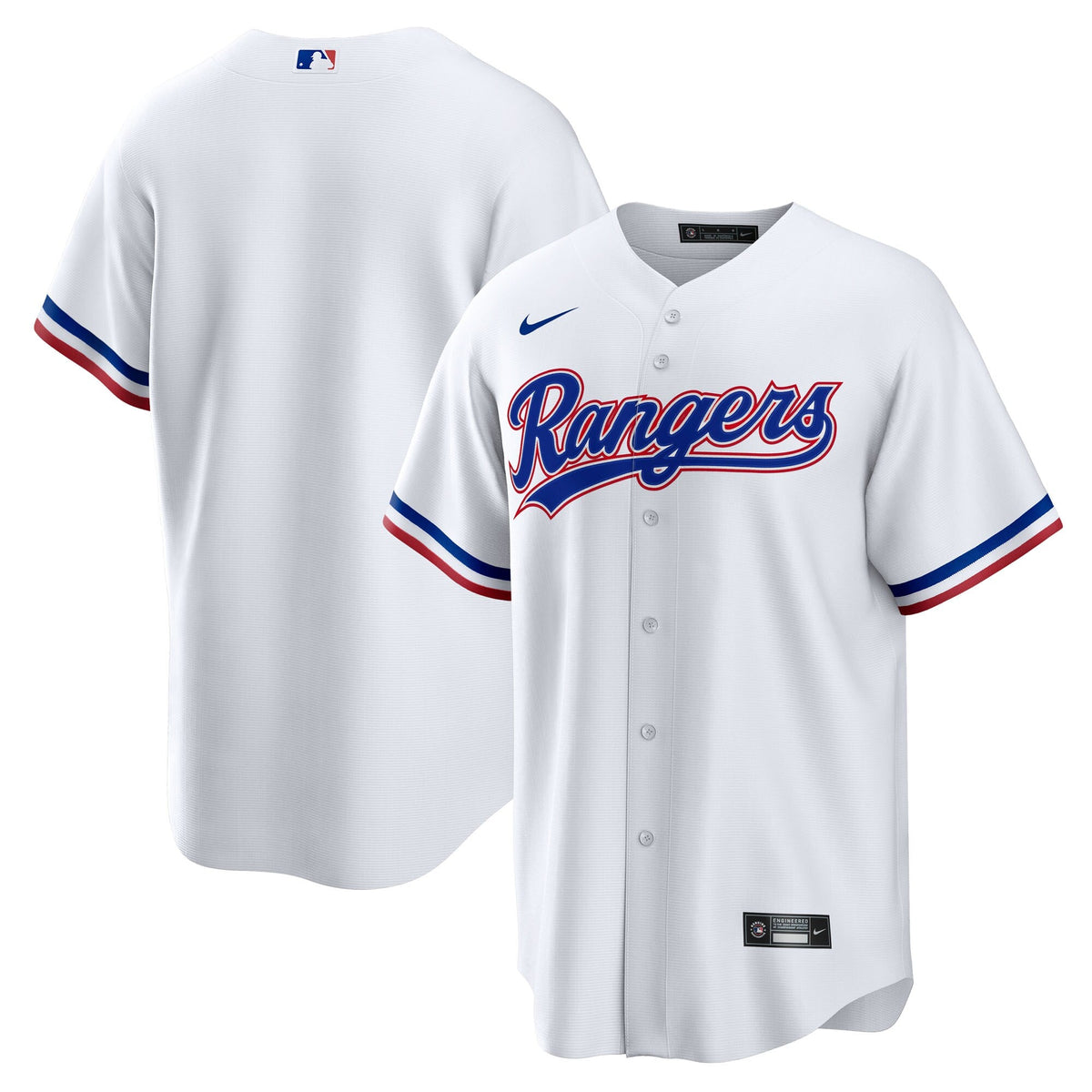 Texas Rangers White Home Big & Tall Replica Baseball Jersey