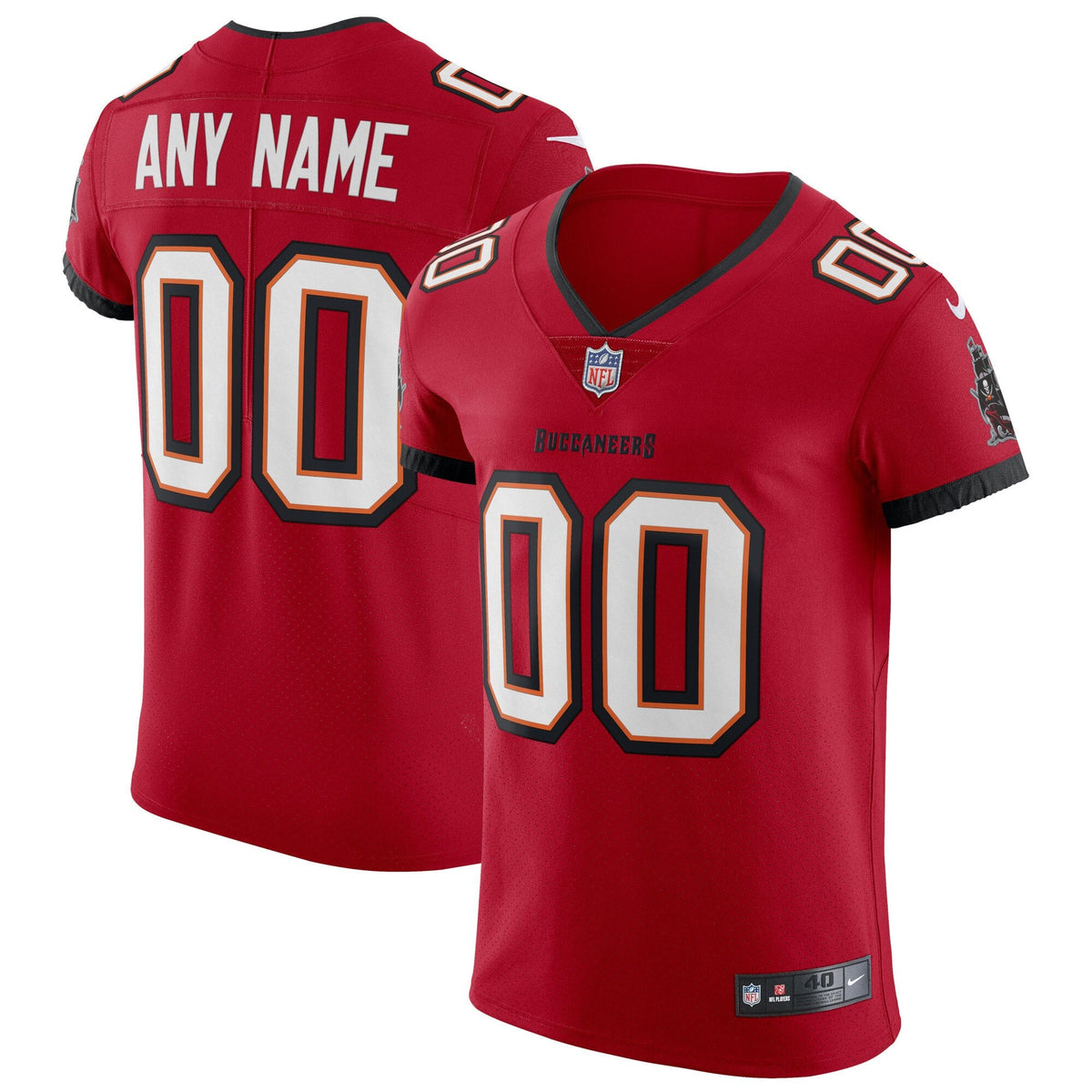 Tampa Bay Buccaneers Red Vapor Elite Custom Football Jersey