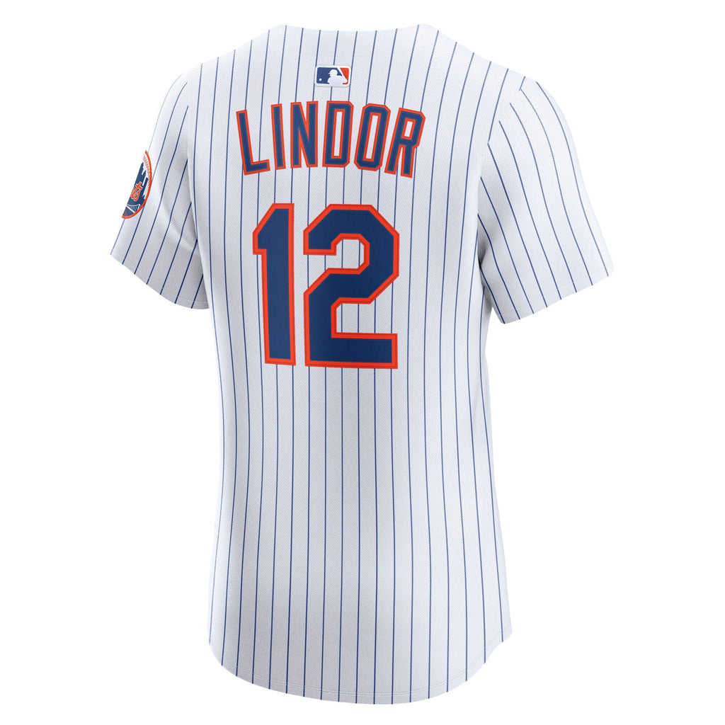 New York Mets Francisco Lindor White Home Elite Player Baseball Jersey