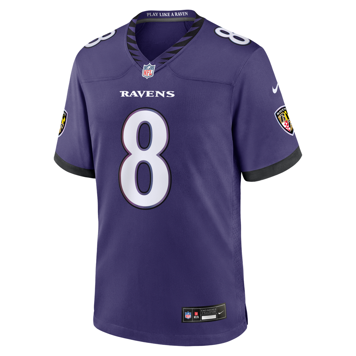 Baltimore Ravens Lamar Jackson Purple Team Game Football Jersey