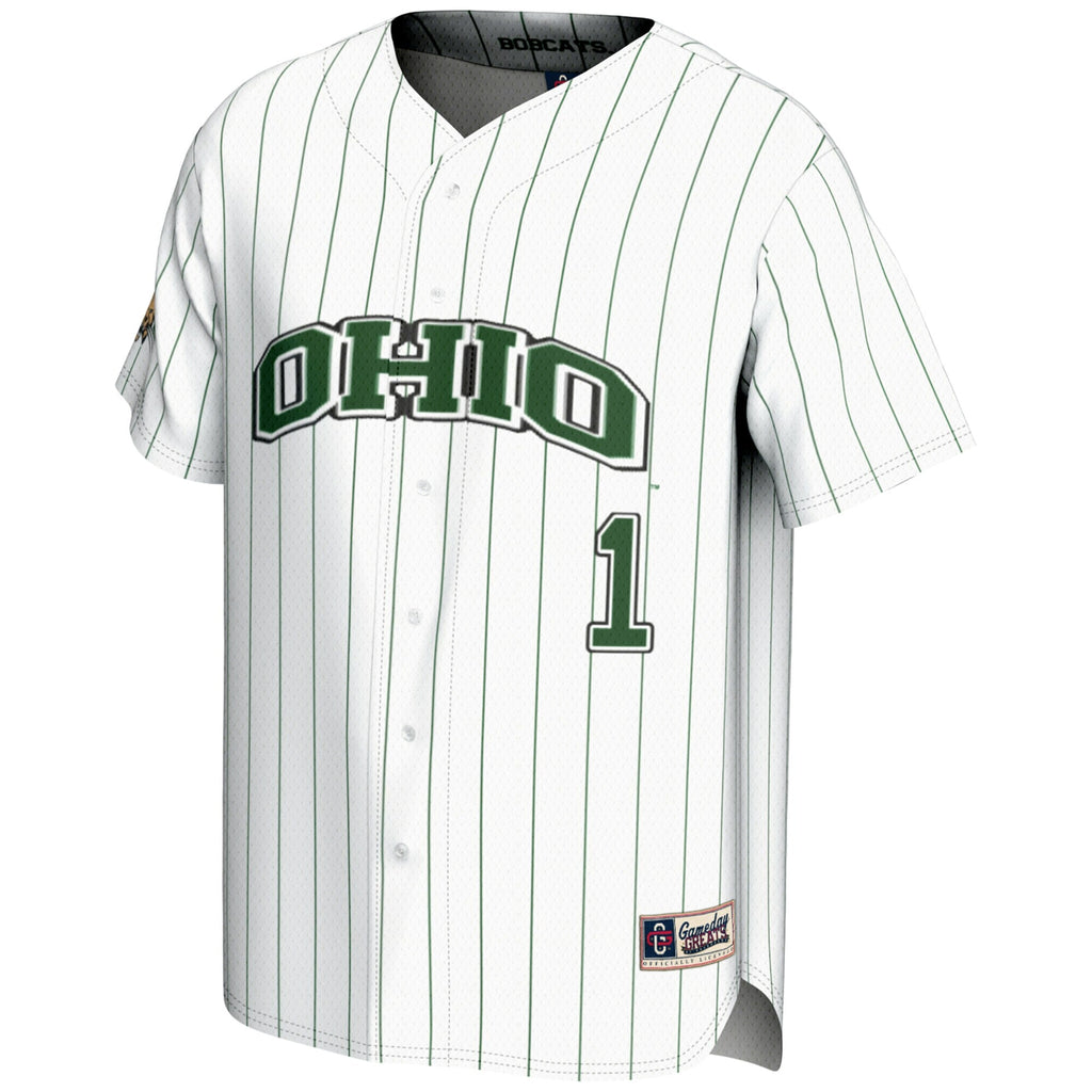 #1 Ohio Bobcats Lightweight Baseball Jersey - White