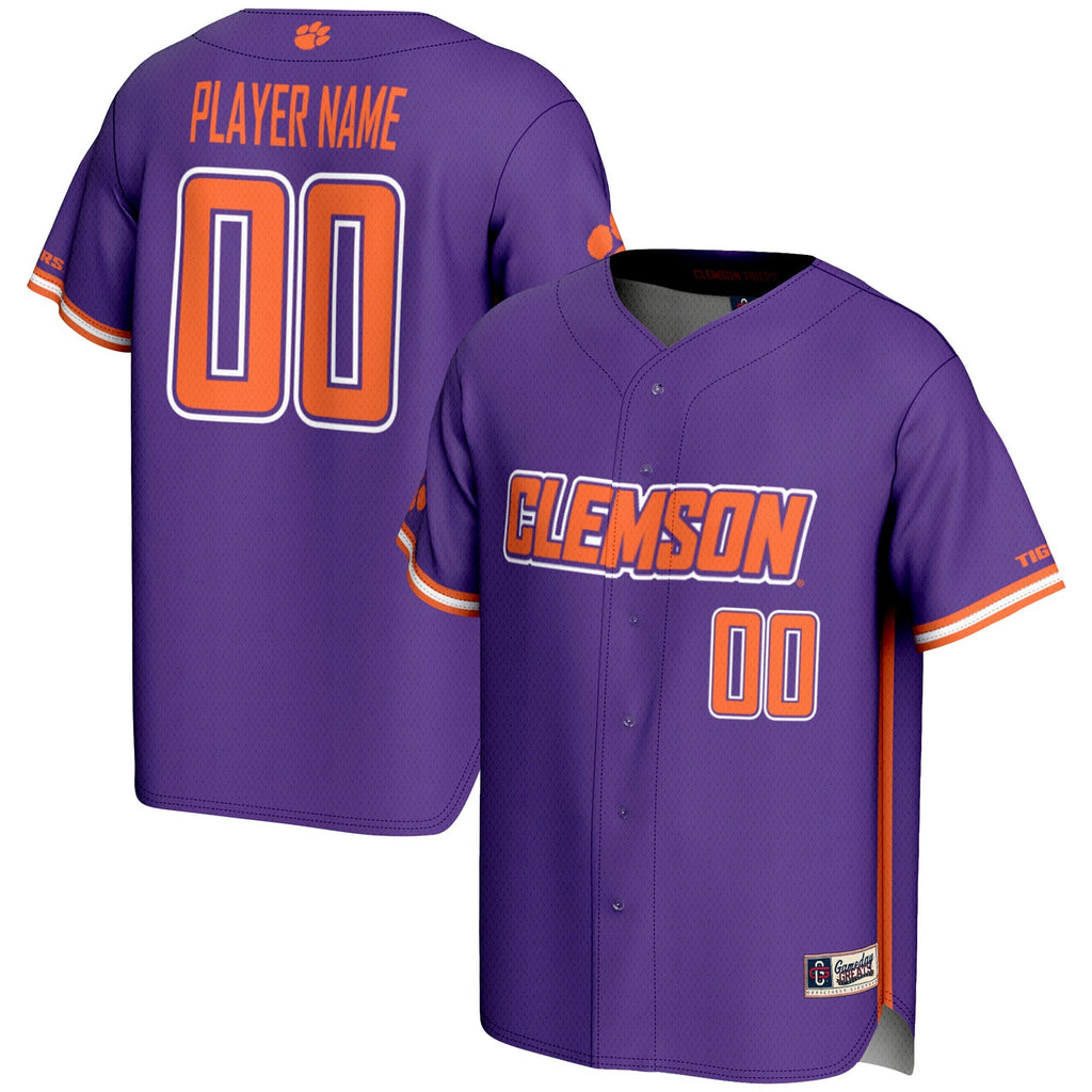 Clemson Tigers NIL Pick-A-Player Lightweight Baseball Jersey - Purple