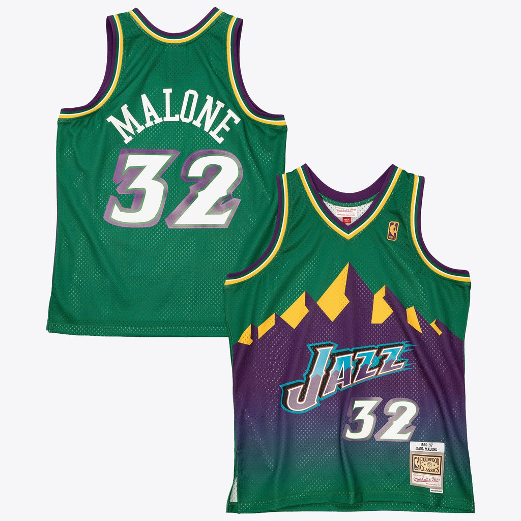Utah Jazz Karl Malone 1996 Reload Swingman Jersey - Green