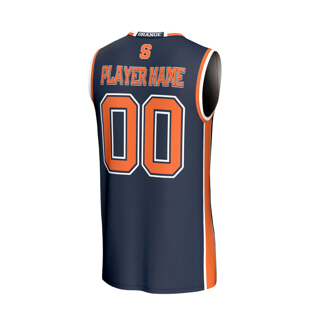Syracuse Orange Lightweight Collegiate Basketball NIL Pick-A-Player Fashion Jersey - Navy