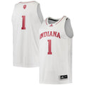 #1 Indiana Hoosiers Swingman Team Basketball Jersey - White