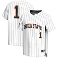 #1 White Oregon State Beavers Lightweight Baseball Fashion Jersey