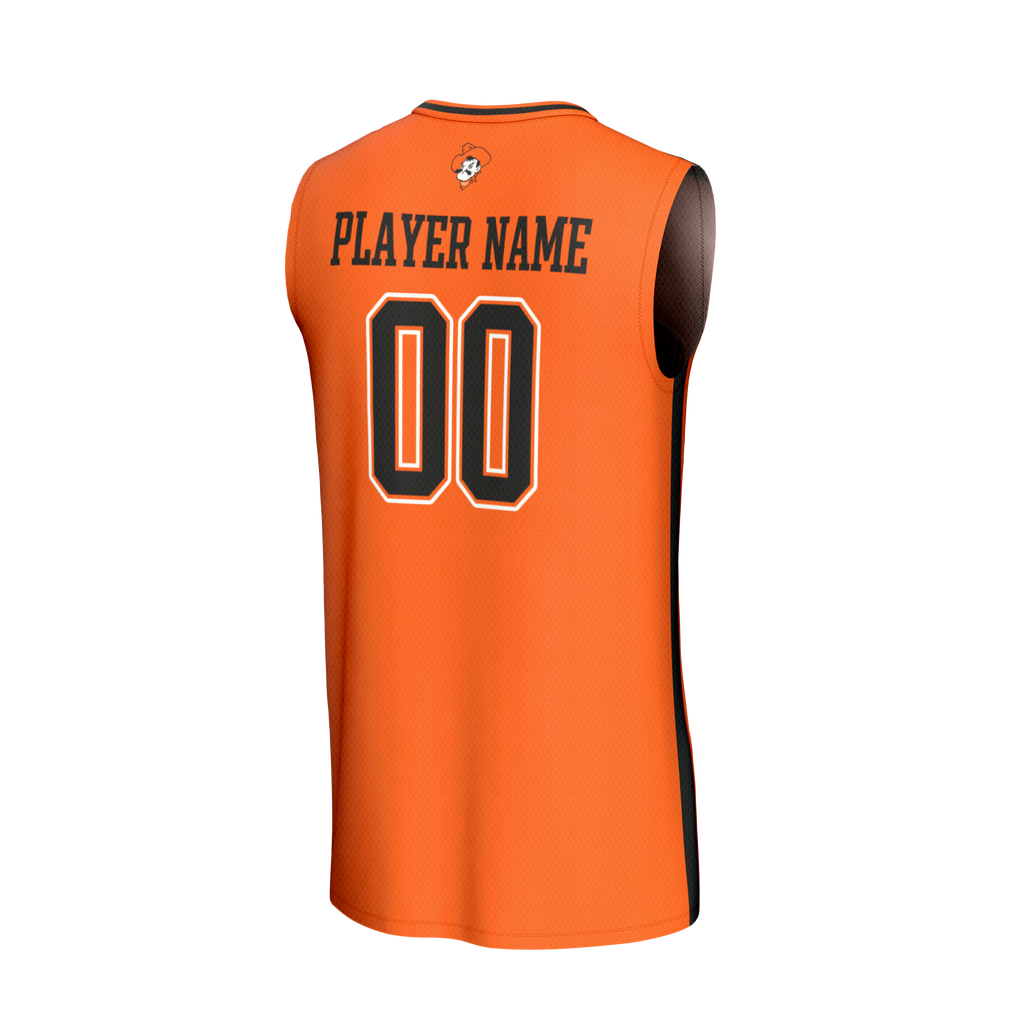 Oklahoma State Cowboys Lightweight Collegiate Basketball NIL Pick-A-Player Fashion Jersey - Orange
