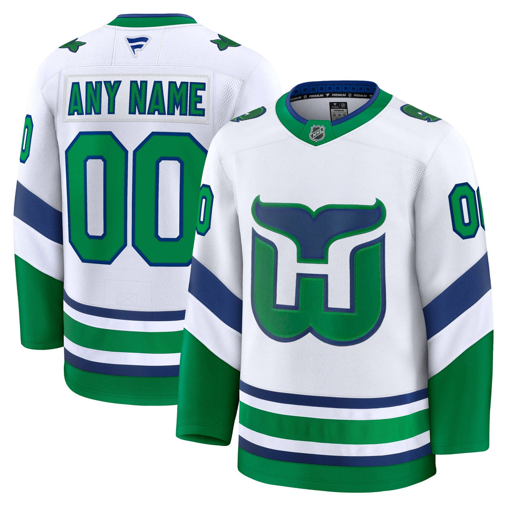 Carolina Hurricanes White Throwback Premium Custom Jersey
