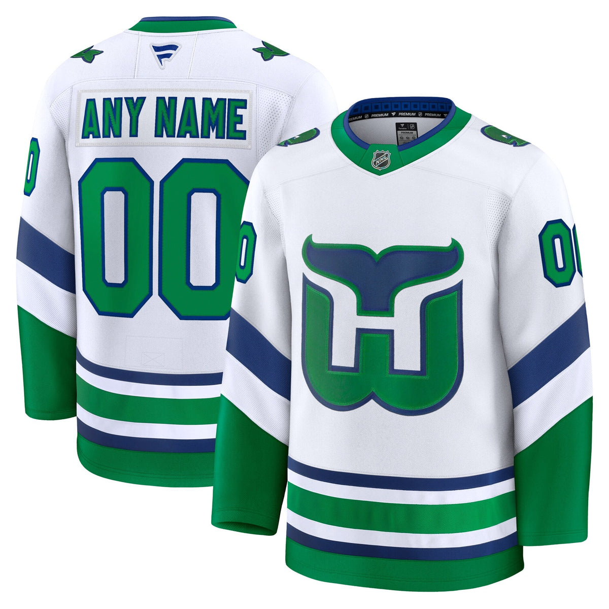 Carolina Hurricanes White Throwback Premium Custom Jersey