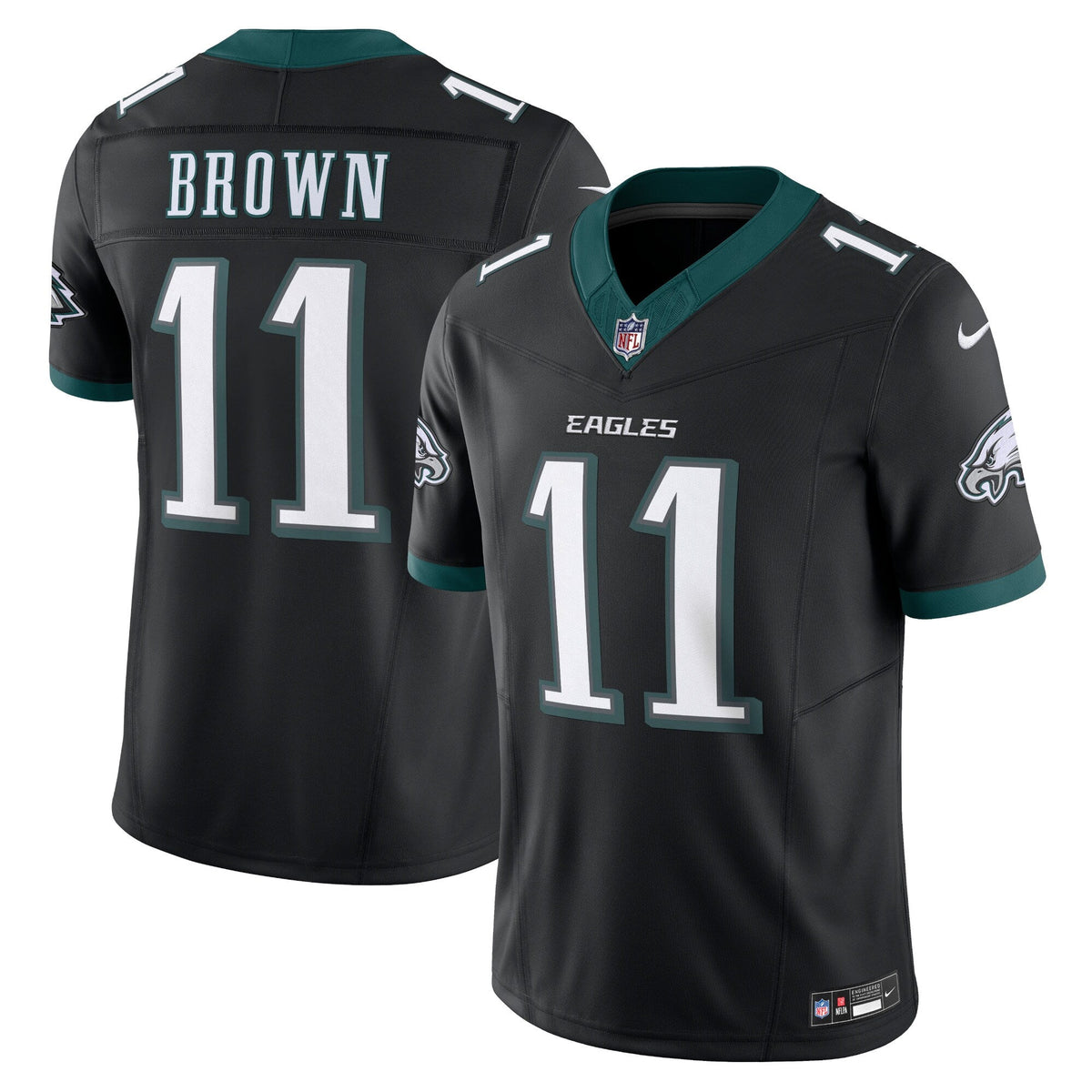Philadelphia Eagles A.J. Brown Black Alternate Vapor F.U.S.E. Limited Football Jersey