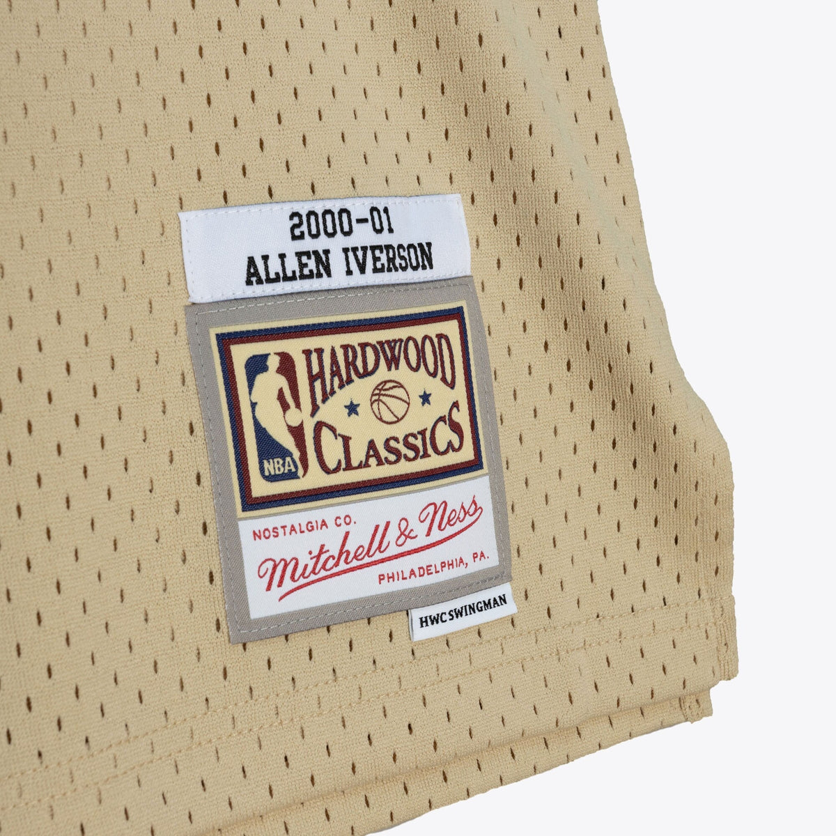 Philadelphia 76ers Allen Iverson 2000 Swingman Jersey - Khaki