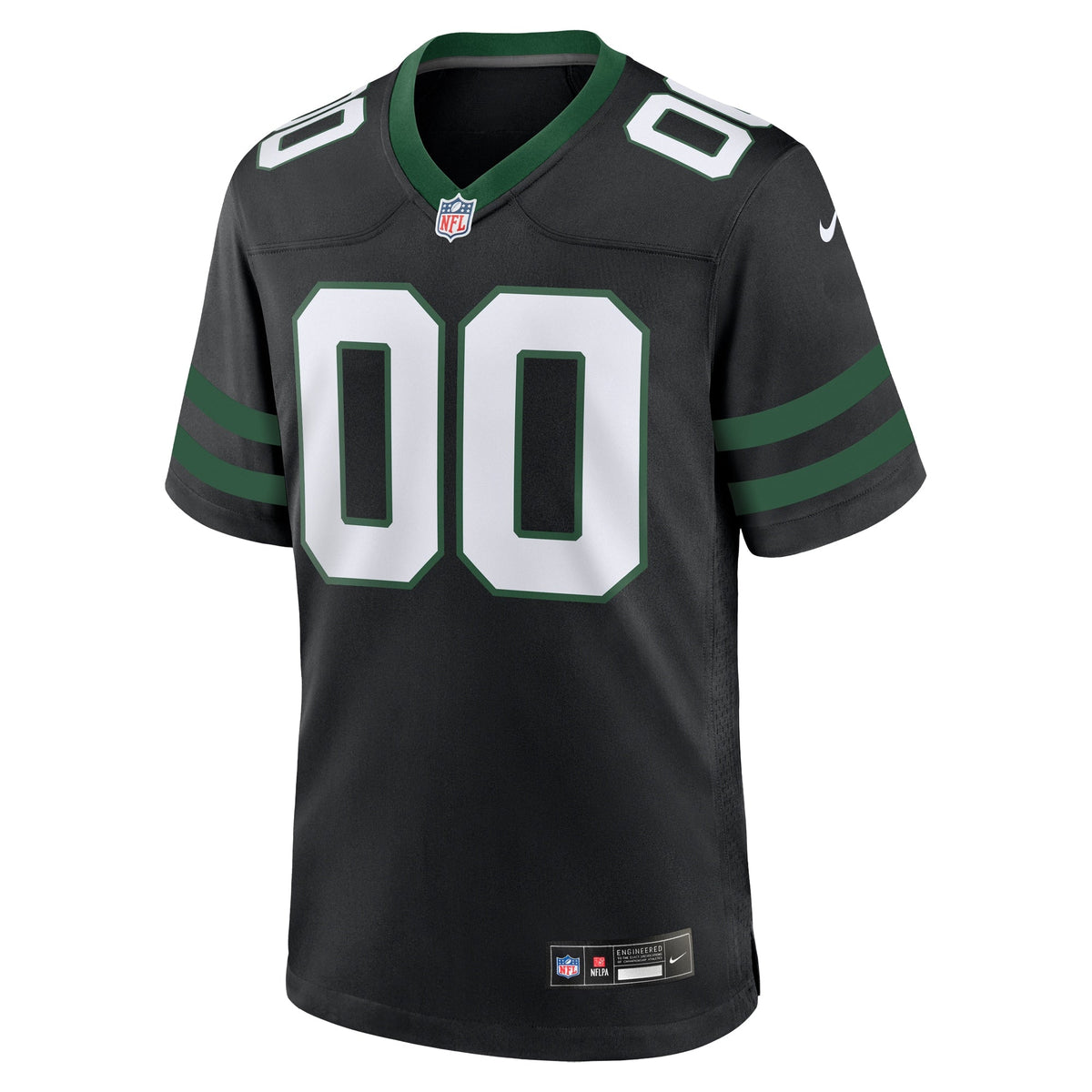 New York Jets Legacy Black Alternate Custom Game Football Jersey